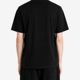 Black t-shirt, full body view