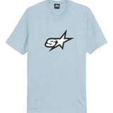 Blue t-shirt, front view