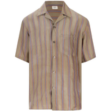 Beige striped shirt,front view
