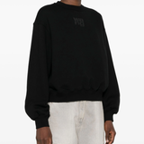 ALEXANDER WANG - Women Puff Paint Logo Essential Terry Crew Sweatshirt
