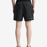 Black shorts, full body view