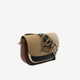 Tan bag, side view