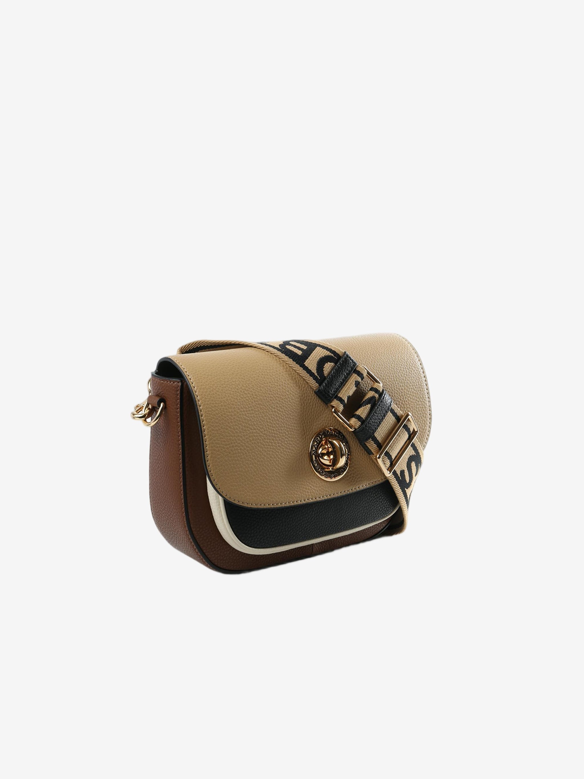 Tan bag, side view