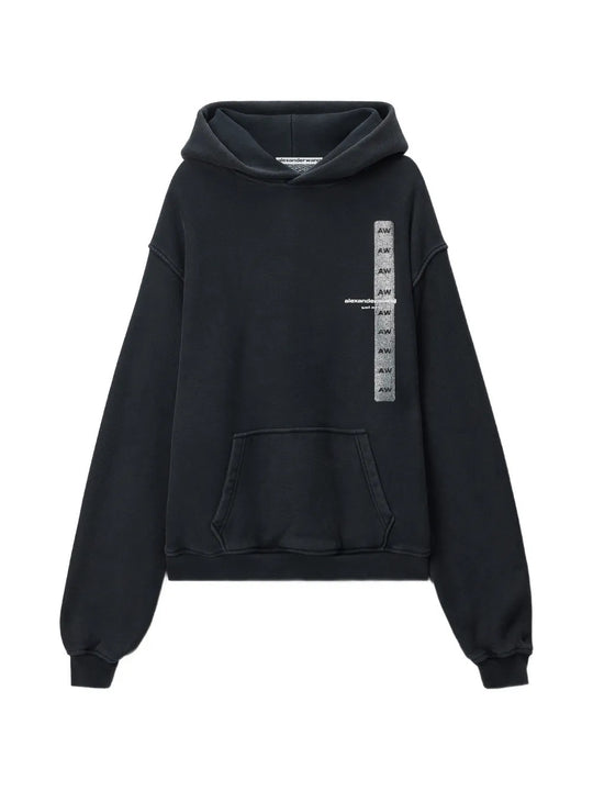 Black hoodie, front view