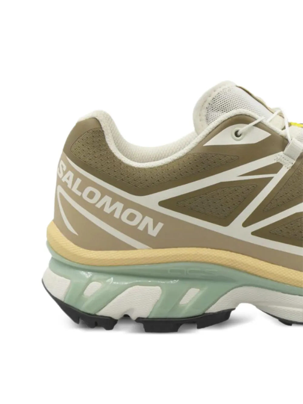 Close up of brown sneakers, showing texture of the Polyurethane fabric