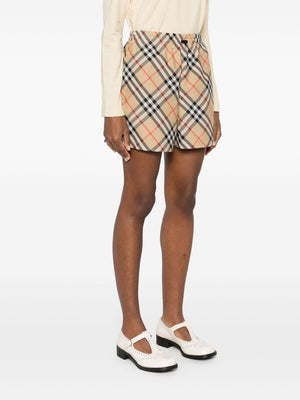 BURBERRY - Women Check Shorts