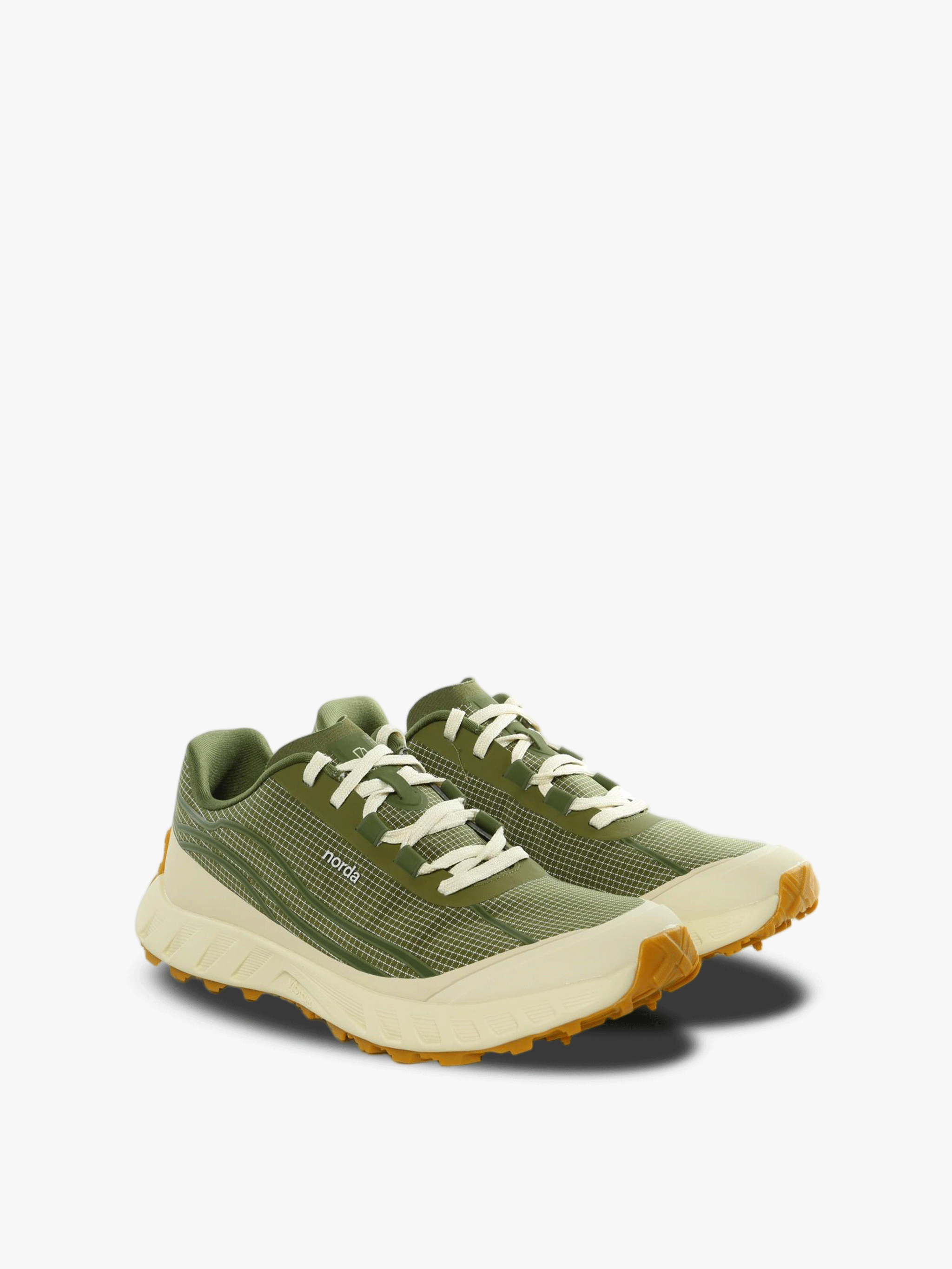 Green sneakers, side view