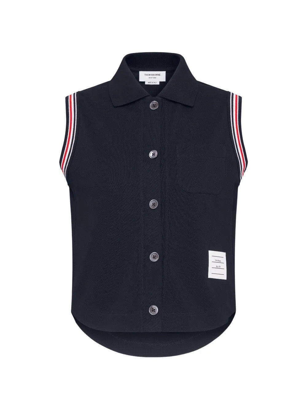 Navy shirt, front view