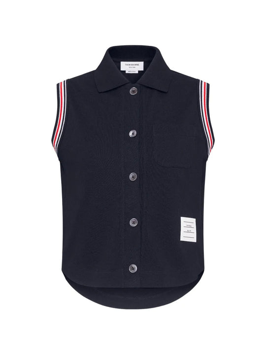 Navy shirt, front view