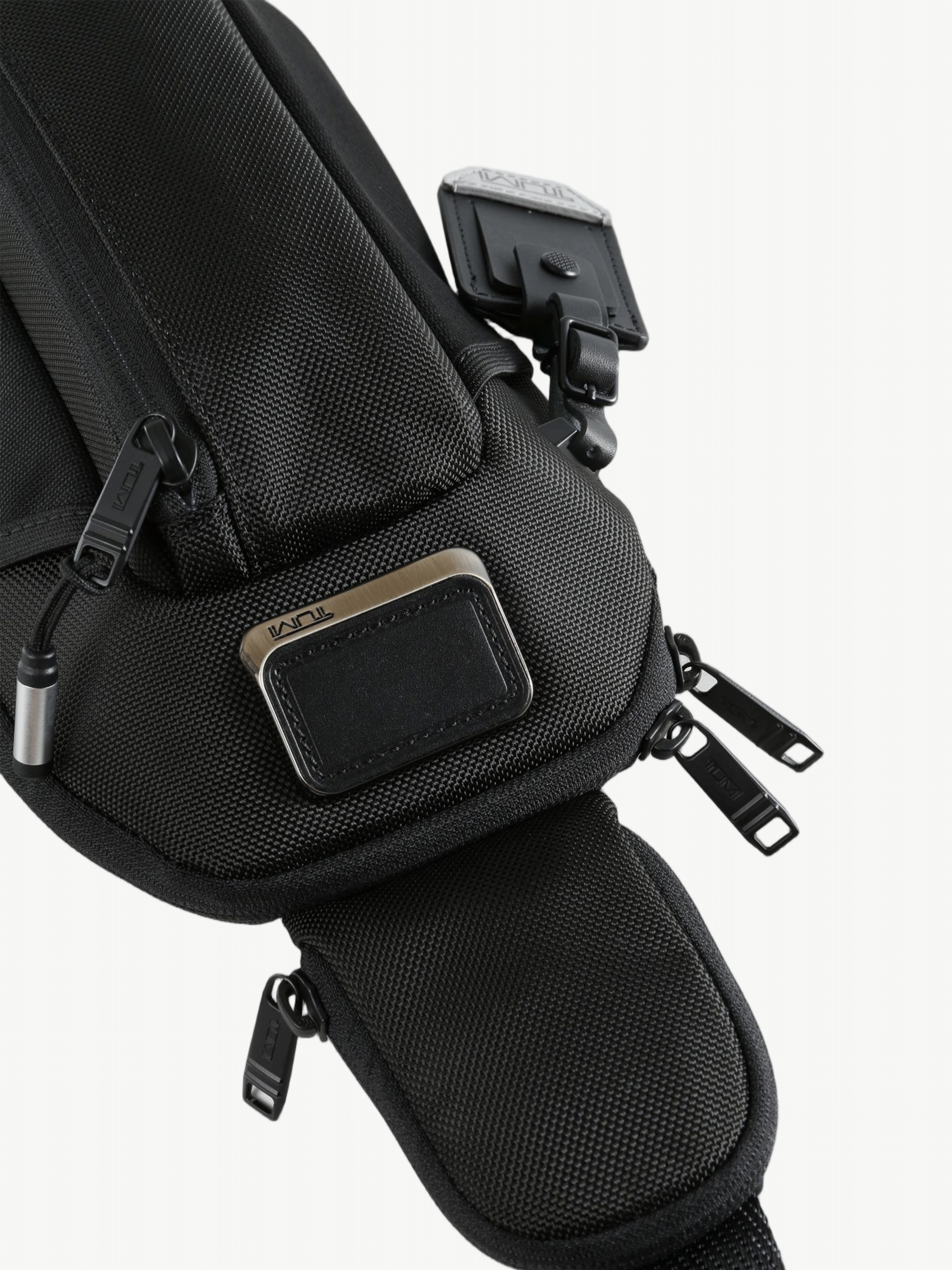 Close up of Black bag, showing detail
