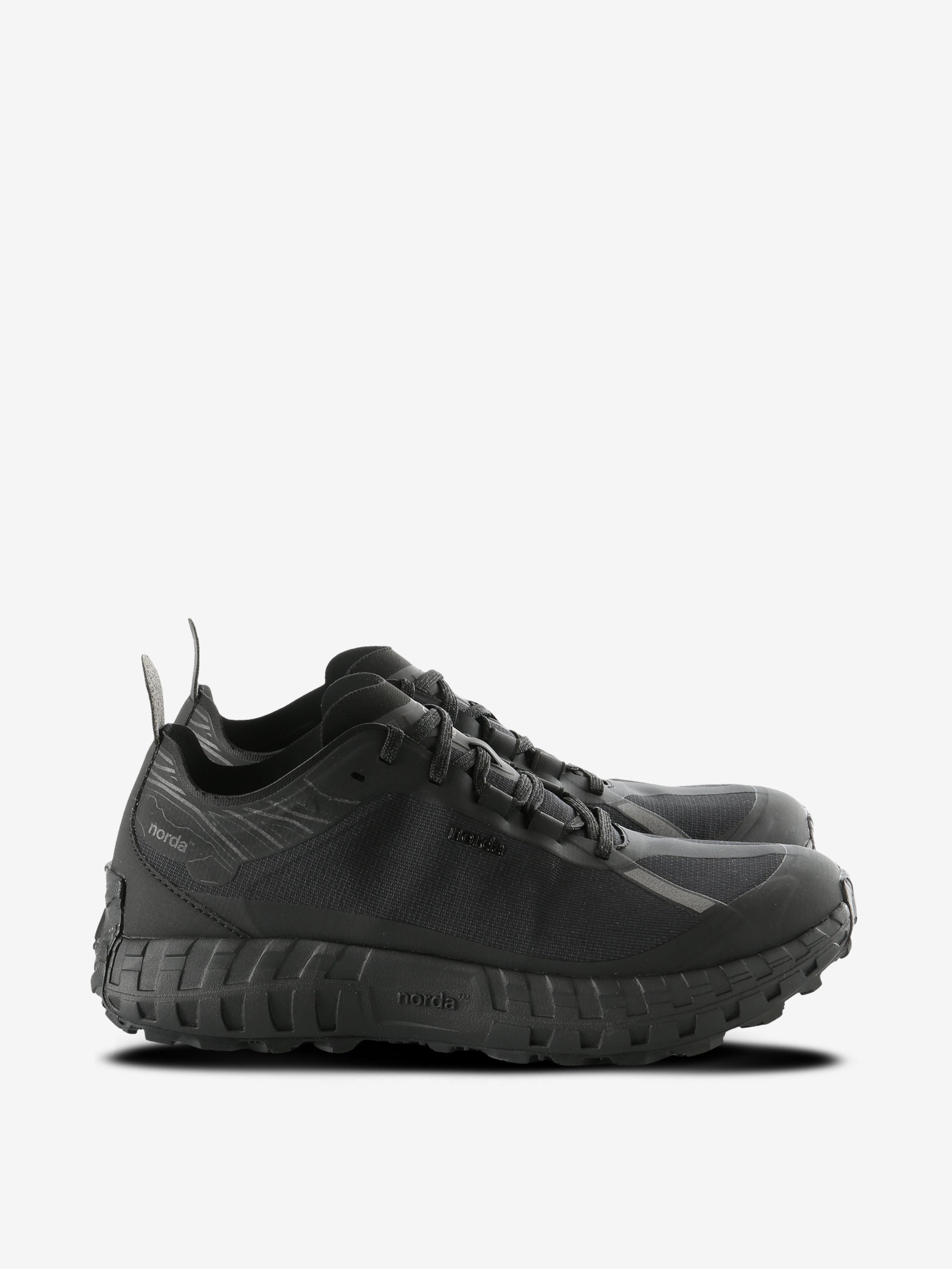 Black sneakers, front view