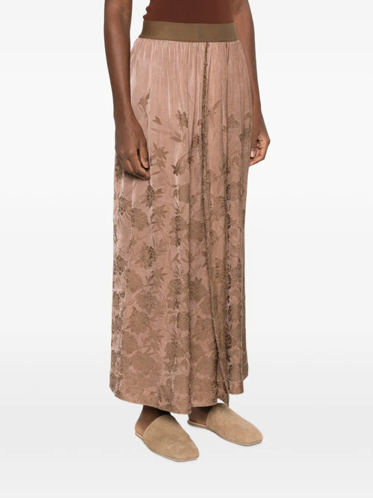 Brown skirt, full body view