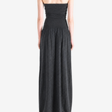 AMOMENTO - Women  Shirring Knit Maxi Dress