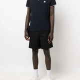 Navy t-shirt, full body view