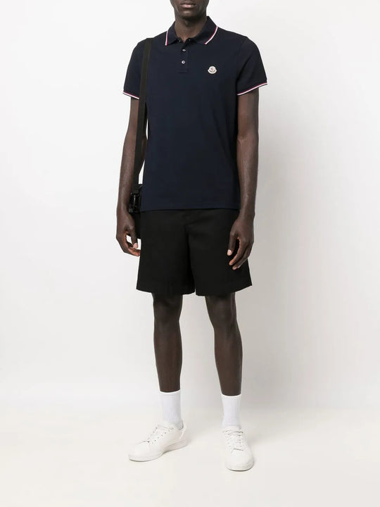 Navy t-shirt, full body view