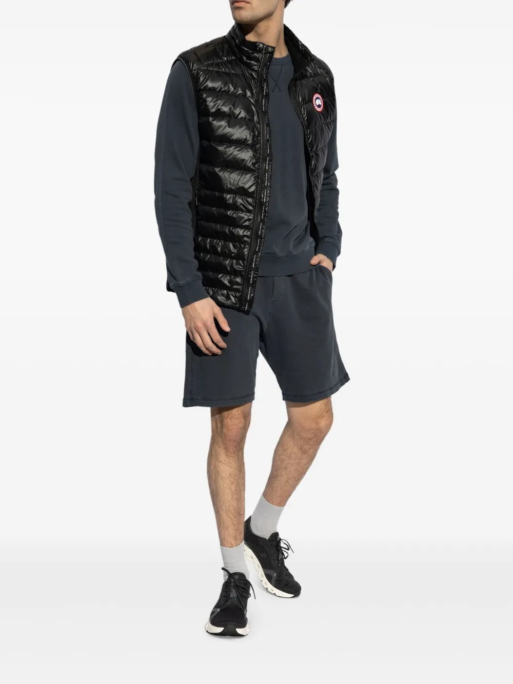 Black sneaker, full body view