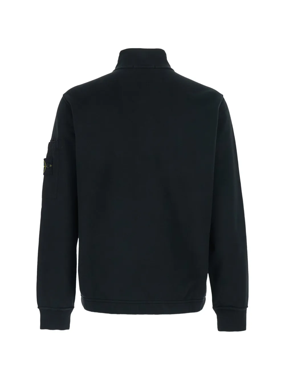 Black cardigan, back view