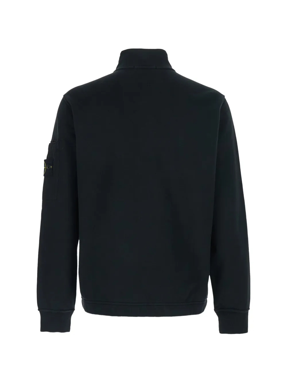Black cardigan, back view