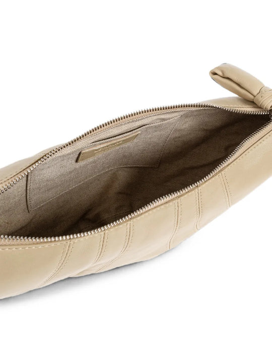 Tan bag, side view