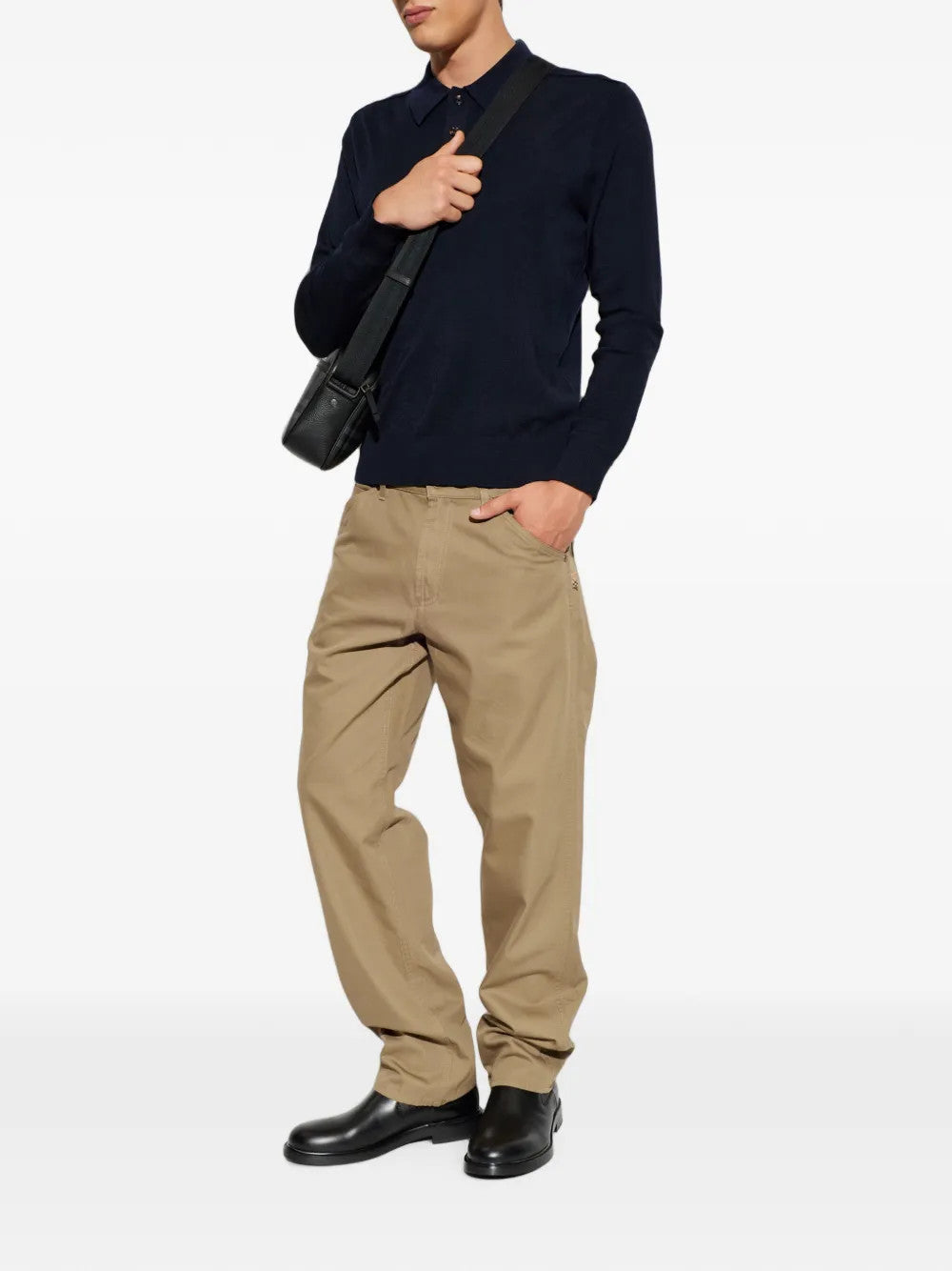 Black boots, full body view