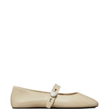Tan shoes, side view