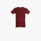 Burgundy t-shirt, front view