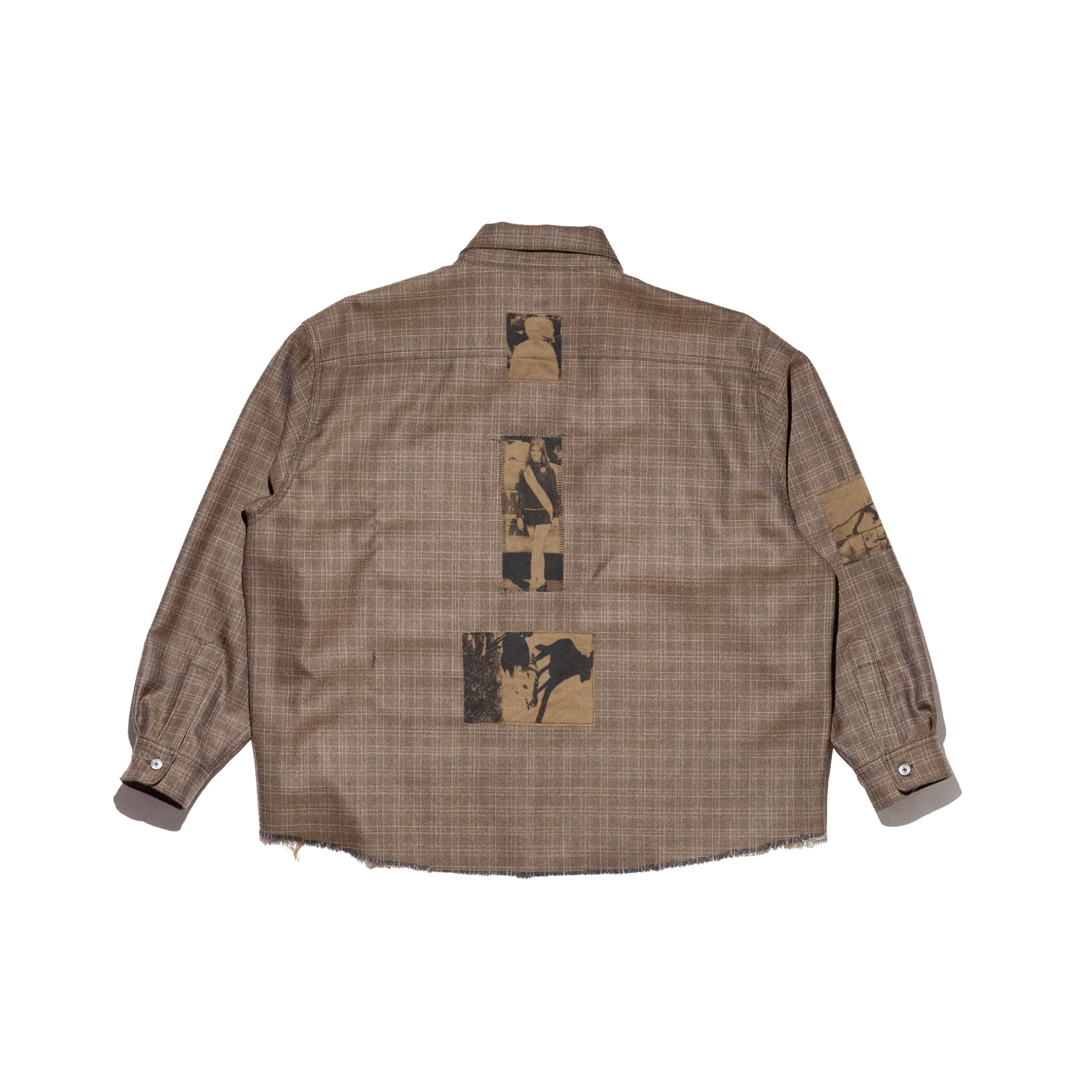 Brown shirts,back view