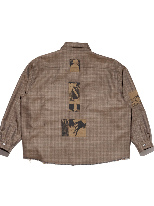 Brown shirts,back view