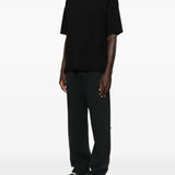 Black t-shirt, full body view