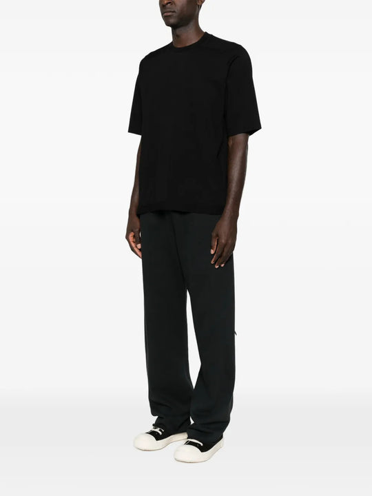 Black t-shirt, full body view