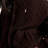 Brown jacket worn by a person, showing the jacket fit