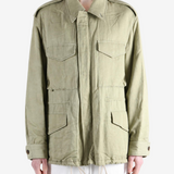 AURALEE - Women Brushed Silk Linen Satin Padded Military Blouson