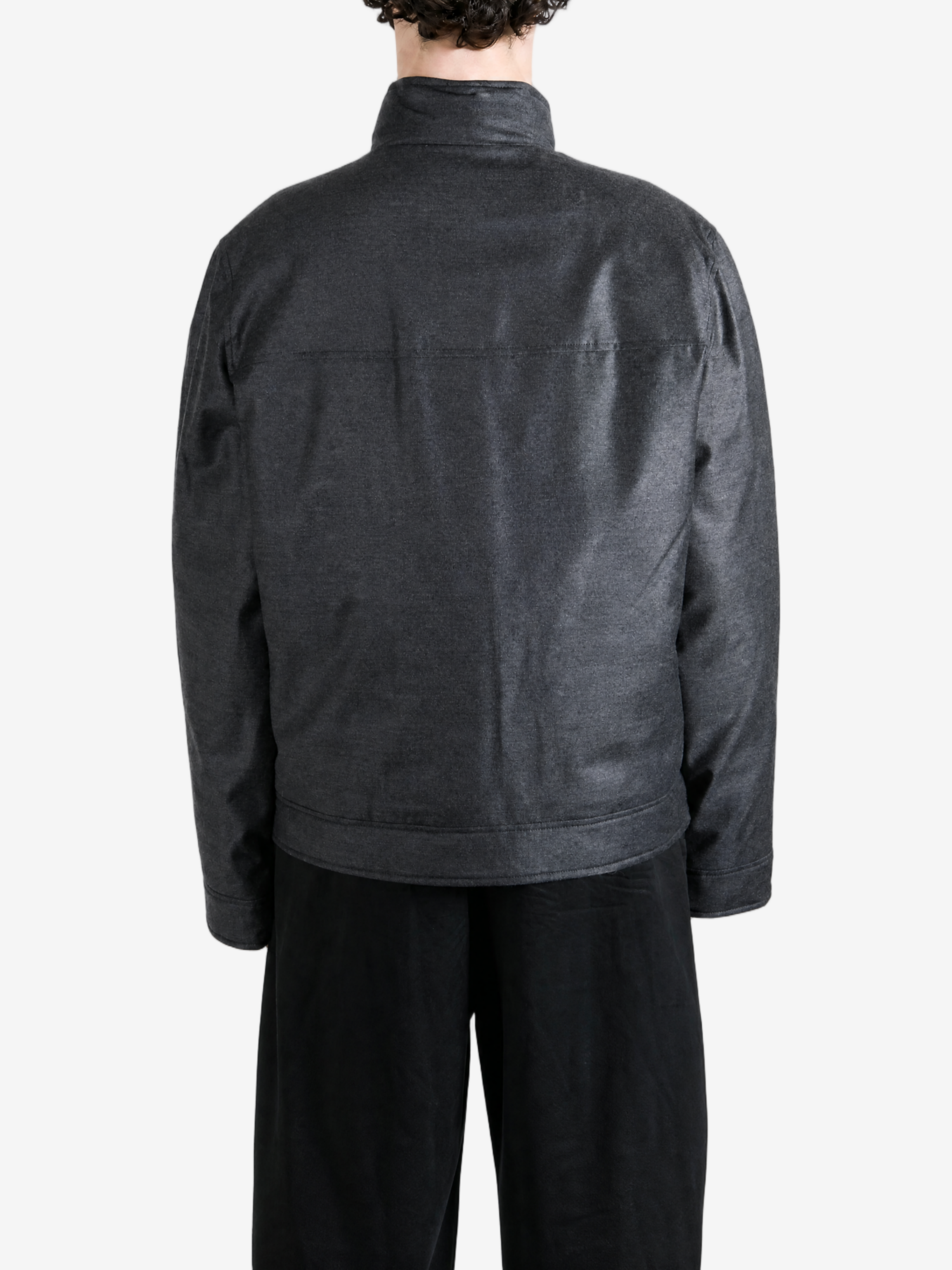 Grey jacket, full body view