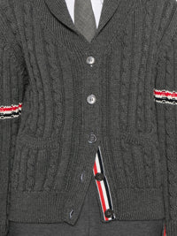 THOM BROWNE - Women Baby Cable Stitch Shawl Collar Cardigan