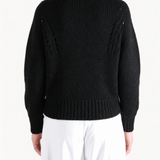 Black knitwear, full body view