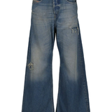 Blue jeans, front view