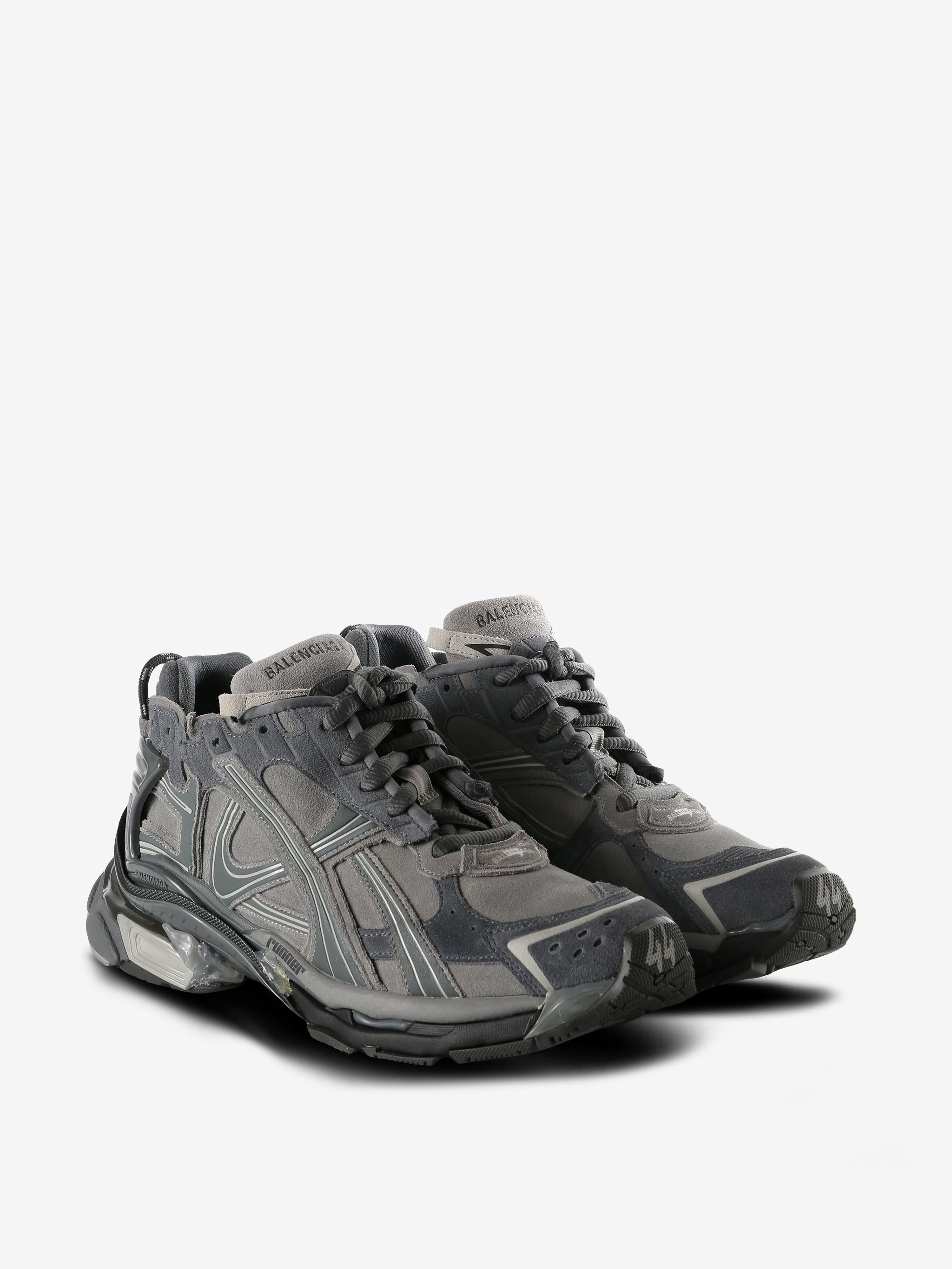 Grey sneakers, side view