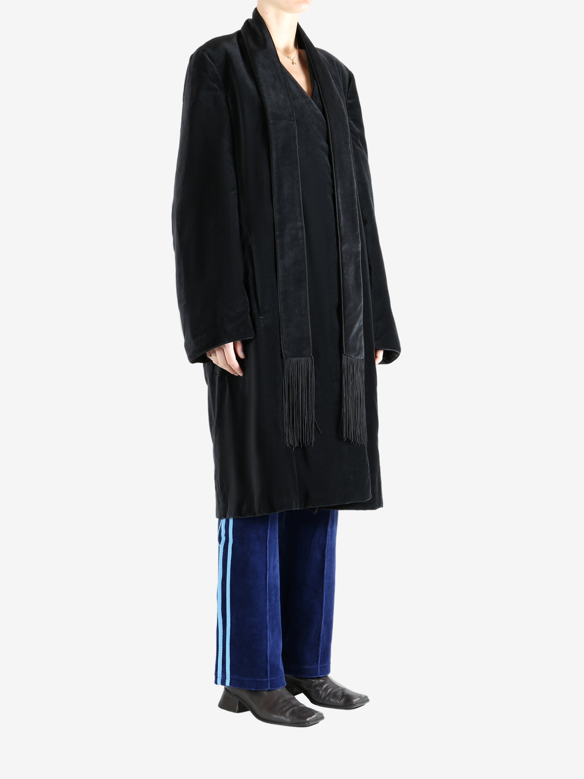 black coat,full body view