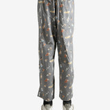 Grey pajama worn by a person, showing the pajama's fit