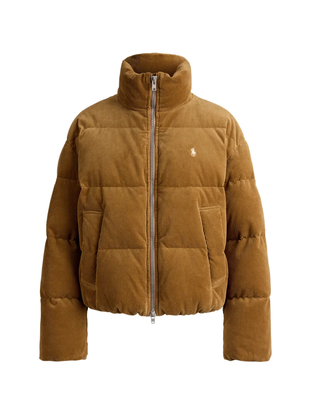 Tan jacket, front view