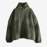 Green hoodie, front view