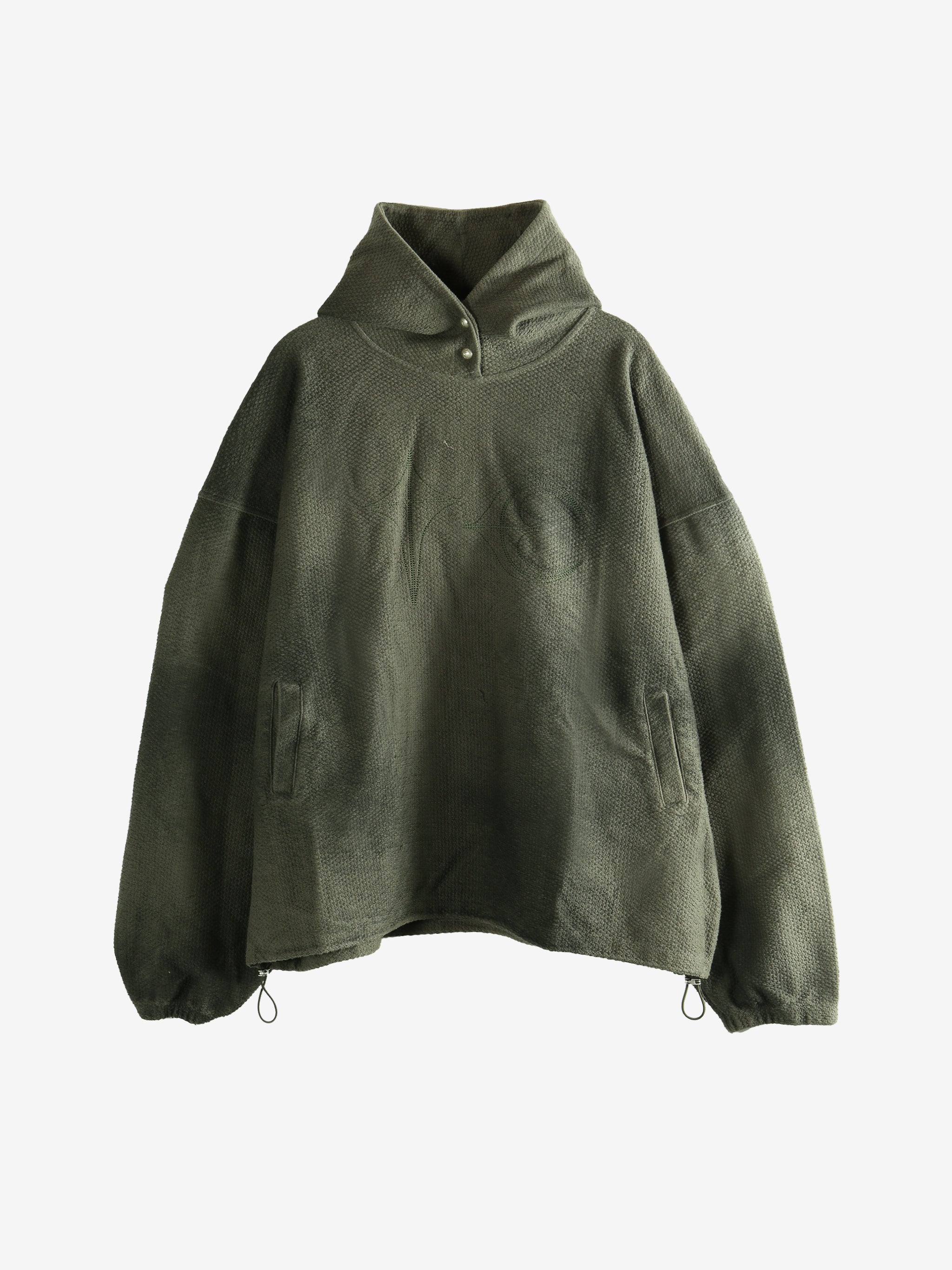 Green hoodie, front view