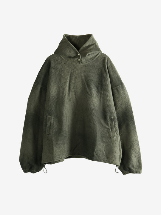 Green hoodie, front view