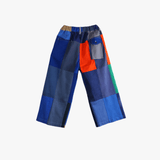 Blue pants, back view
