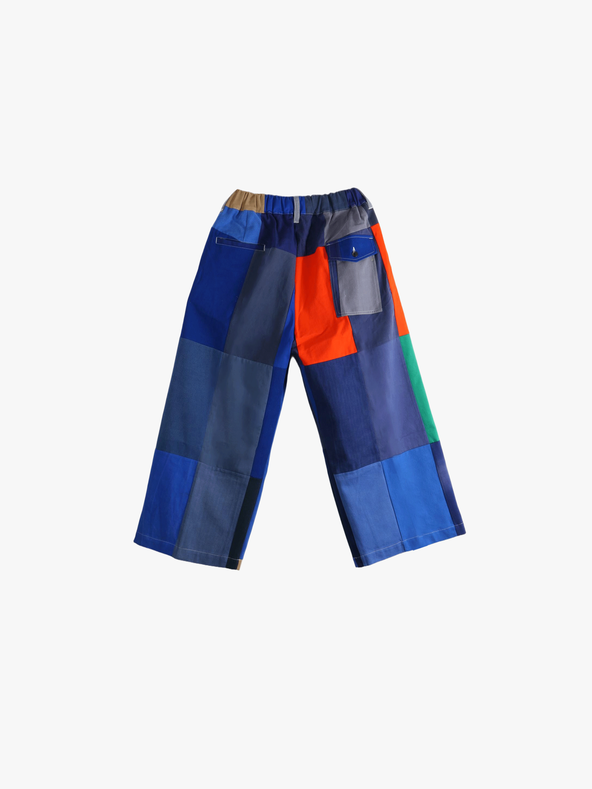 Blue pants, back view