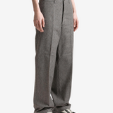 Grey pants, full body view