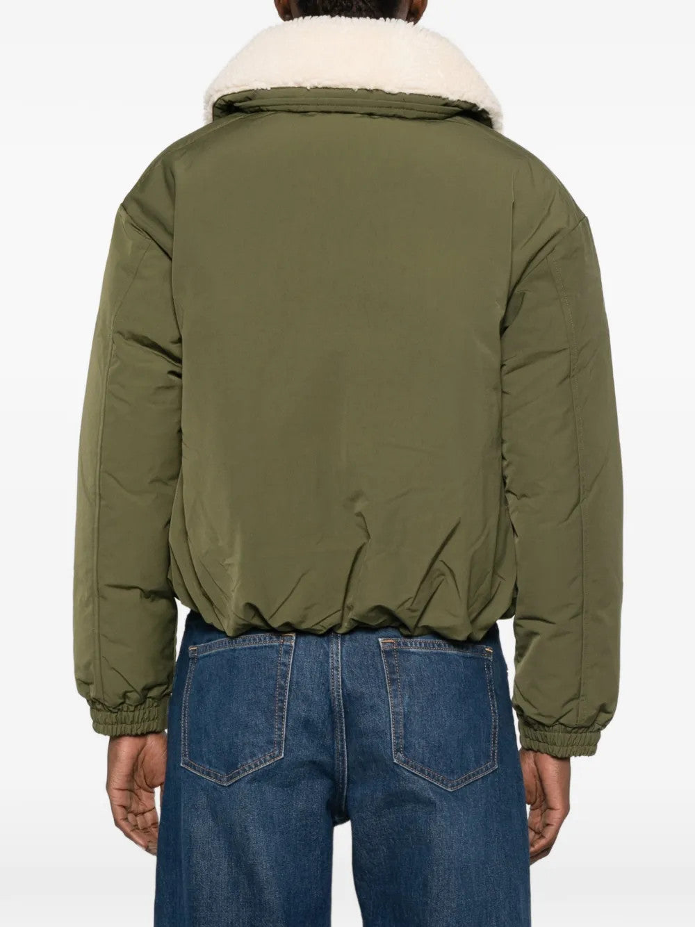 Green jacket, full body view
