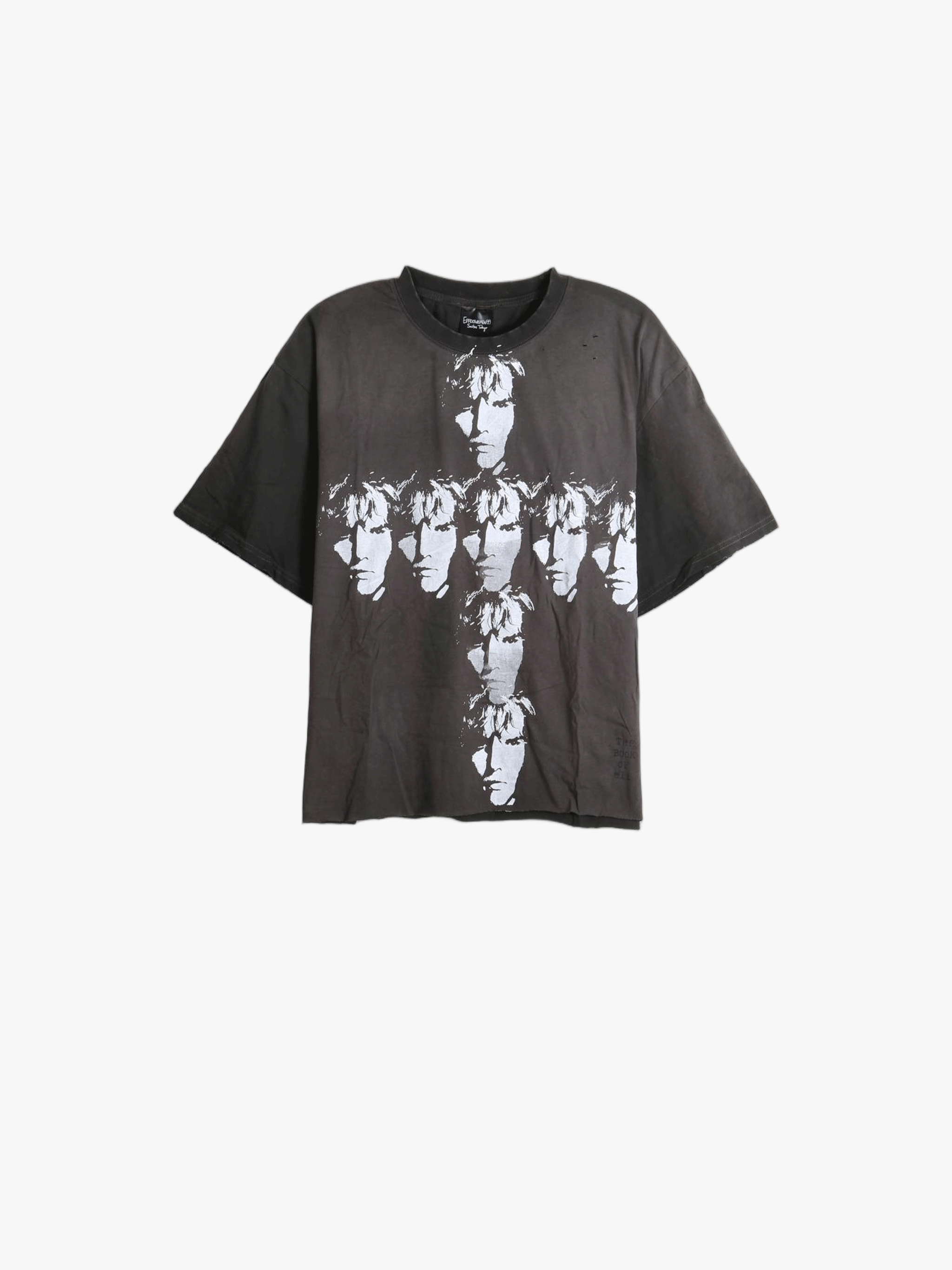 Black t-shirt, front view