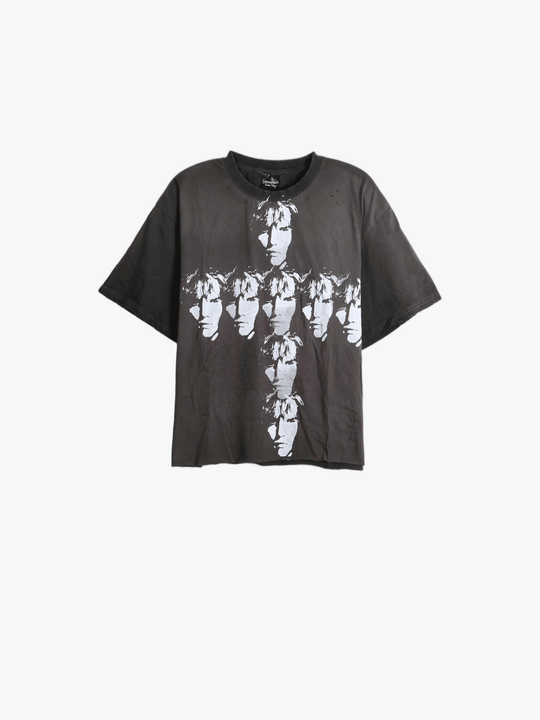 Black t-shirt, front view