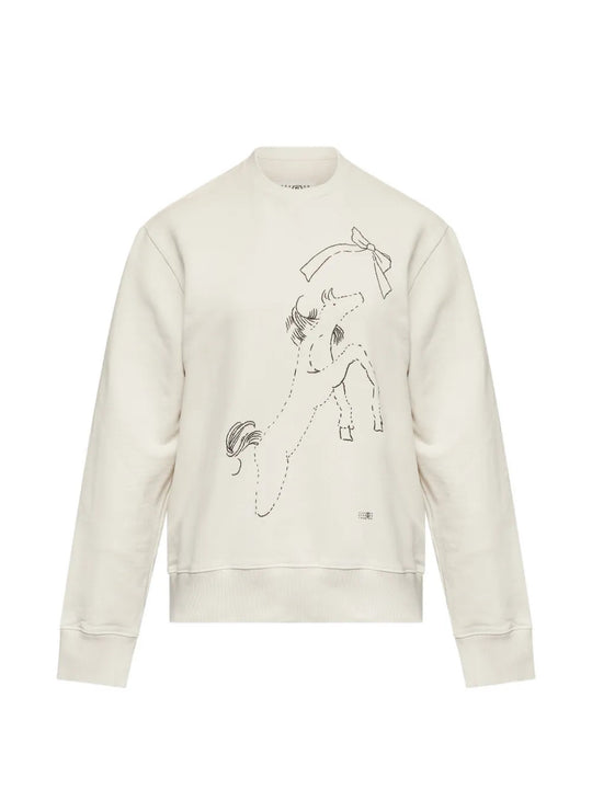 Tan knitwear, front view